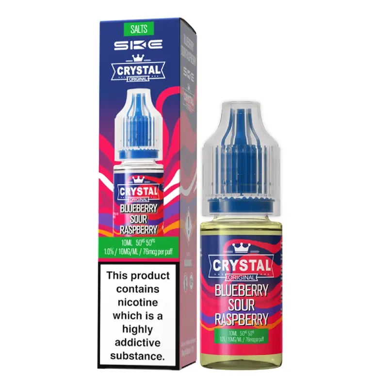 SKE Crystal Nic Salt E-Liquid – Smooth Vape Juice for Pod Devices (Multiple Flavours – 10ml, 10mg/20mg)