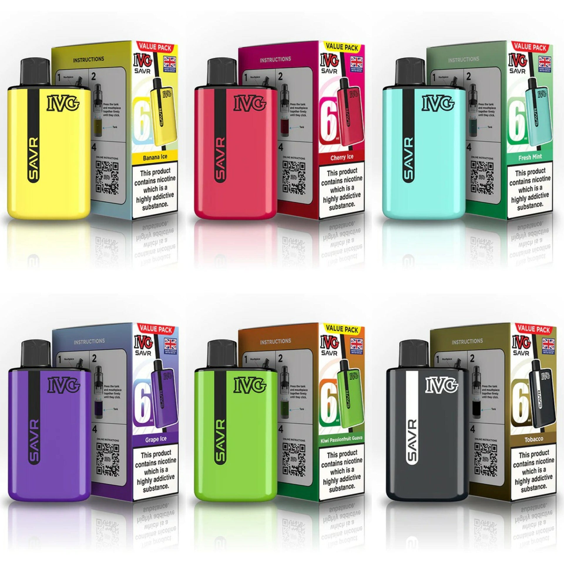 IVG SAVR PREFILLED POD VAPE KIT 20MG