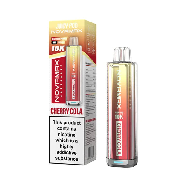 Juicy Pod Novamax 10K Vape Kit – 10,000 Puffs | Refillable, Rechargeable, Mesh Coil