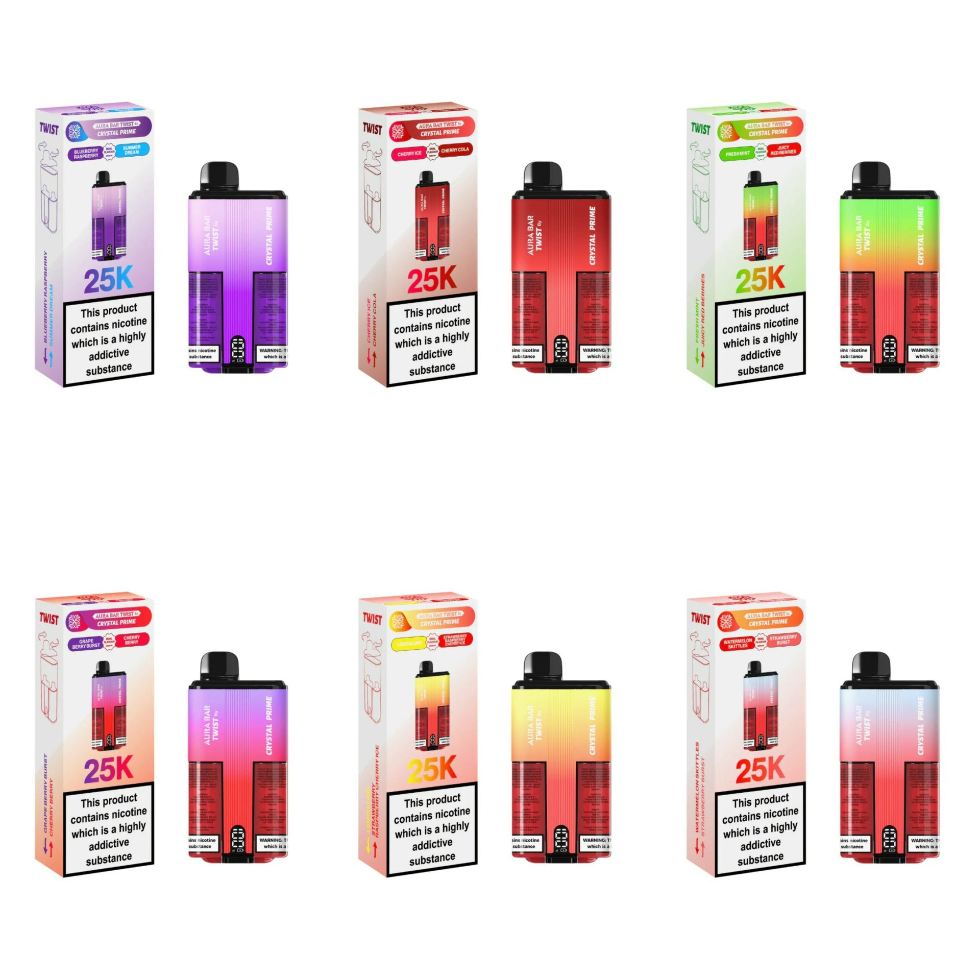 CRYSTAL PRIME TWIST 25K PREFILLED POD VAPE KIT 20MG